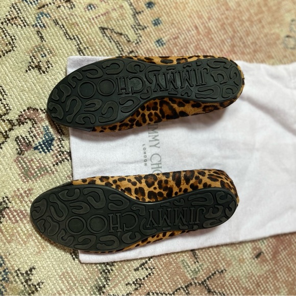 Jimmy Choo Leopard Print Patent Toe Ballet Flats, Size 37.5, GUC - Picture 8 of 12